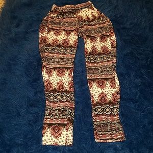 Multicolored printed joggers